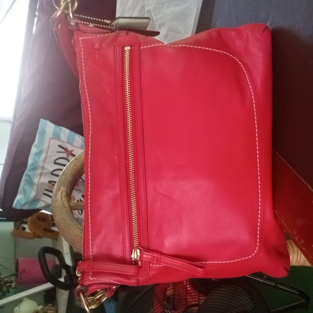 Coach apple red shoulder bag